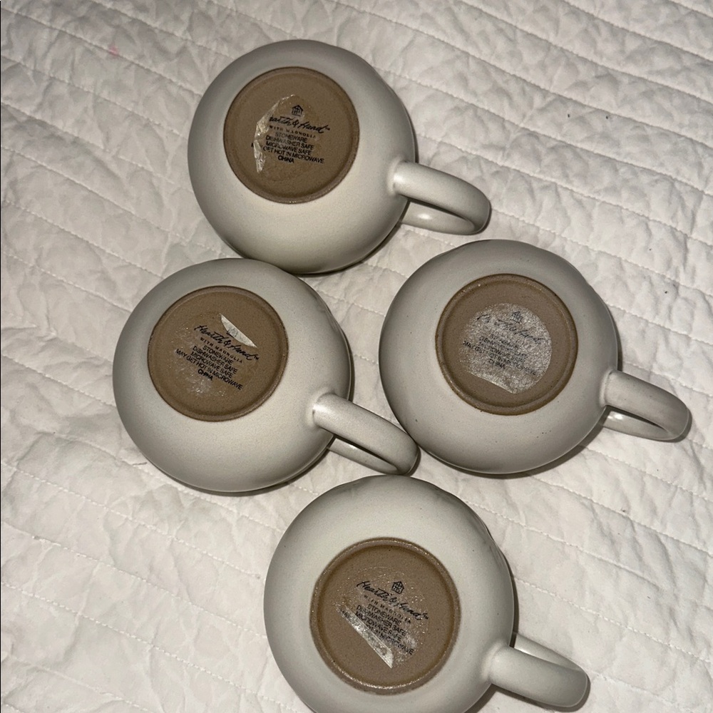 4 Hearth & Hand Cream Embossed Christmas Tree Holiday Stoneware 14 oz Cream Mug - Picture 4 of 4